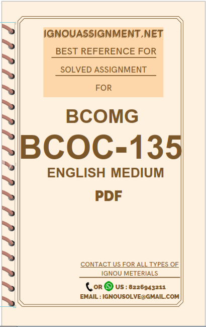 ignou assignment bcomg 2022 23