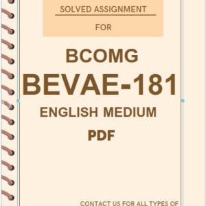 WEB 3.0 VERSION OF META BEVAE 181 SOLVED ASSIGNMENT OF BA BAG CBSC BCOMG IGNOU 2022 2023